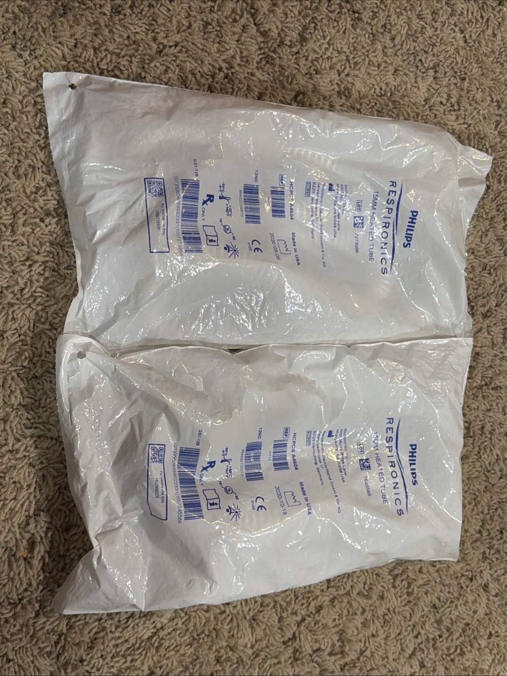 PHILIPS Respironics HCPCS A4604 Heated 15mm Tube NEW Factory Sealed (2)